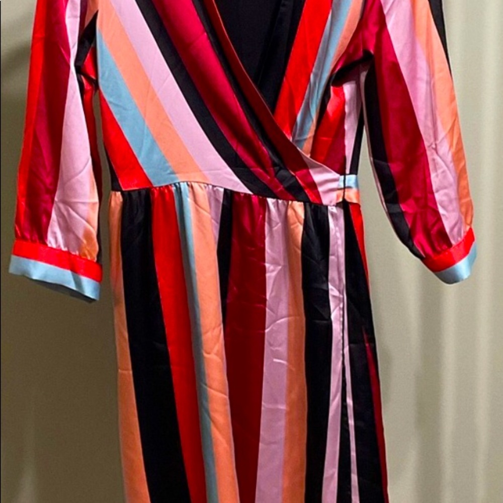Bar III Stripped Wrap Dress (NWT)